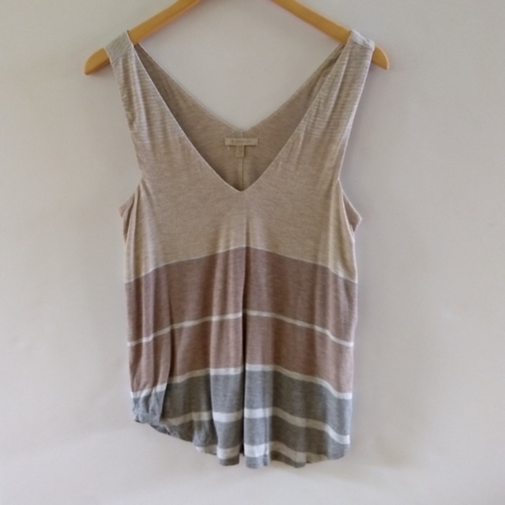 Anthropologie Neutral Striped Lissie Tank